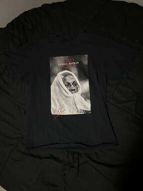 Rodman Apparel Dennis Rodman 91 Towel Head Graphic T-Shirt Size Large
